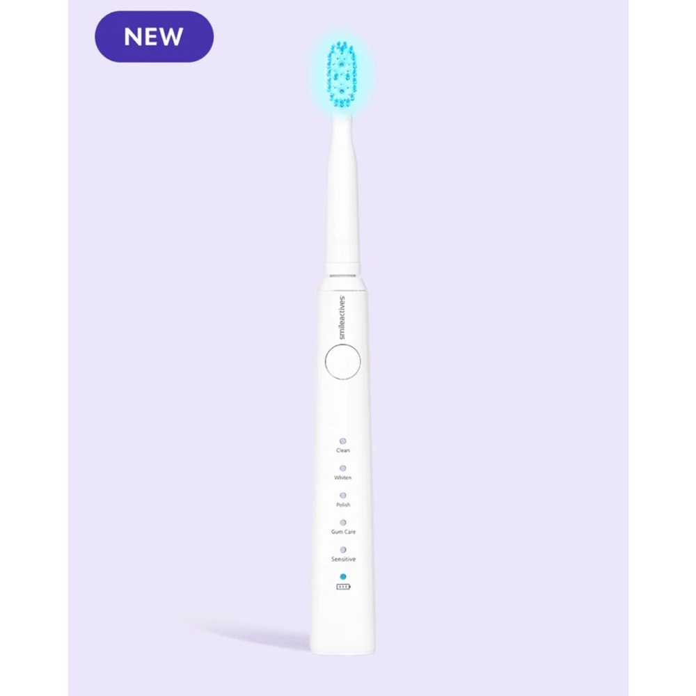 Smileactives Vibrate BLUE Sonic blue LED light whitening toothbrush
